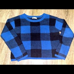 Blue-black Flannel Patterned Sweater by H&M